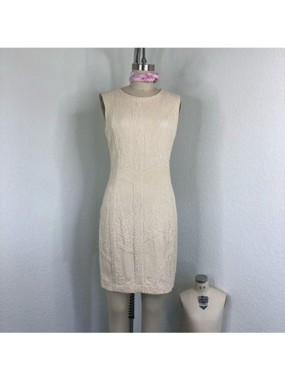 Sea New York Royal Textured Sheath Shift Dress